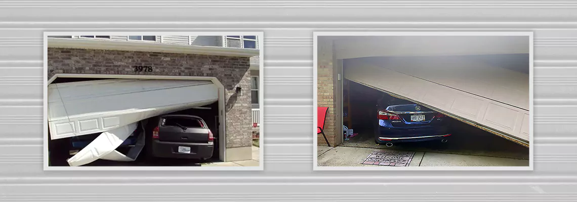 Repair Commercial Garage Door Got Hit By A Car in Largo, Florida